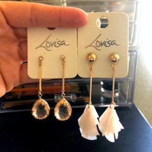 2 pairs of earrings from Louisa. Light pink